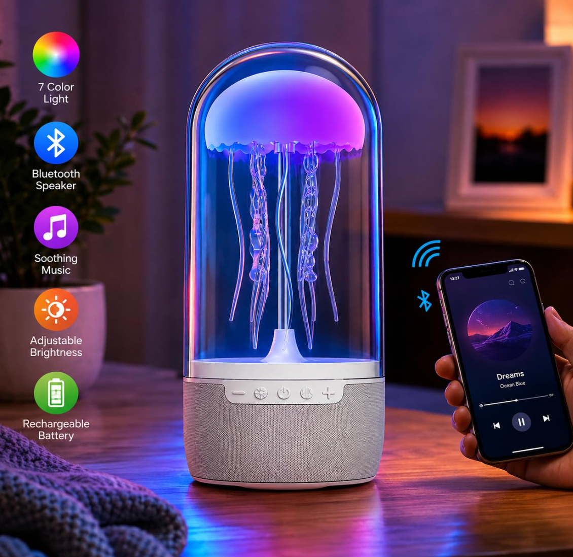 Wireless Speaker Jellyfish Design