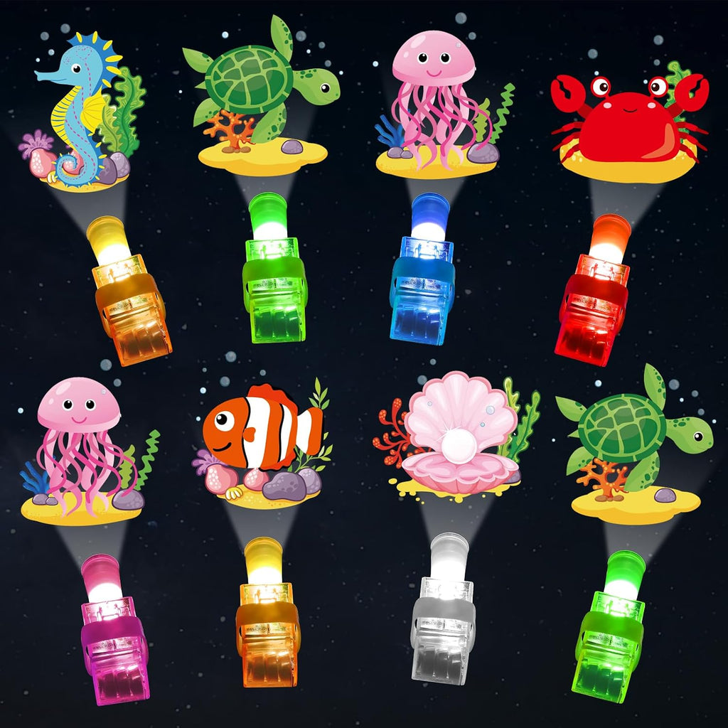 LED Projection Finger Light Lamp Toy (Pack Of 5)