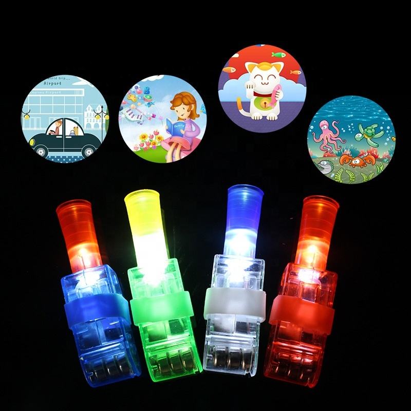 LED Projection Finger Light Lamp Toy (Pack Of 5)