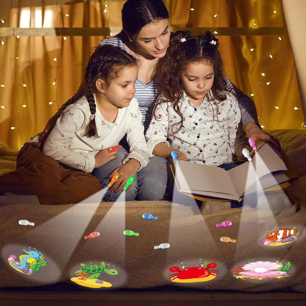 LED Projection Finger Light Lamp Toy (Pack Of 5)