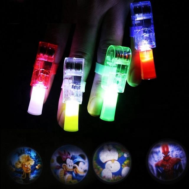 LED Projection Finger Light Lamp Toy (Pack Of 5)